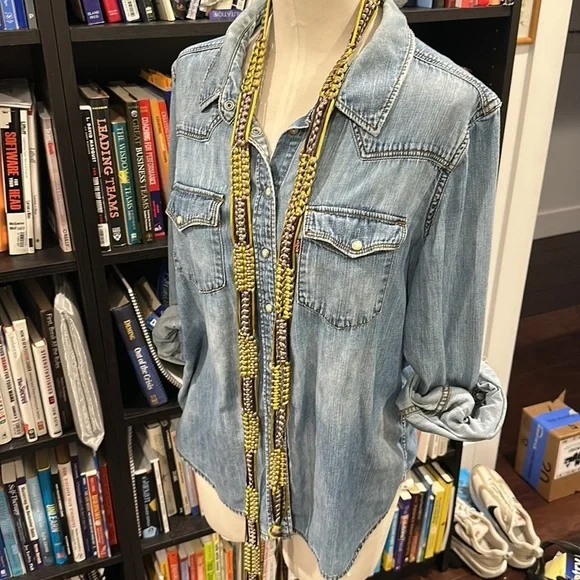 Silky macrame belt- boho chic 70s! - Picture 5 of 9